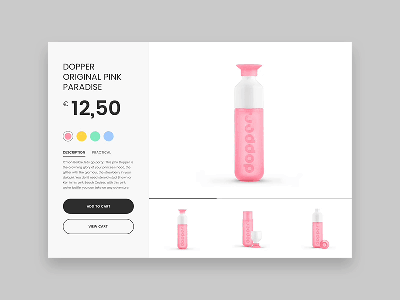 Single Product animation daily ui interface motion principle single product sketch ui ux web webshop