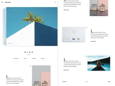 E-Commerce Minimal Website Blog Page e commerce website furniture furniture website graphic design icons minimal minimal website product page ui ux design website design