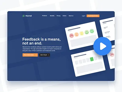 Starred Landingpage feedback starred website