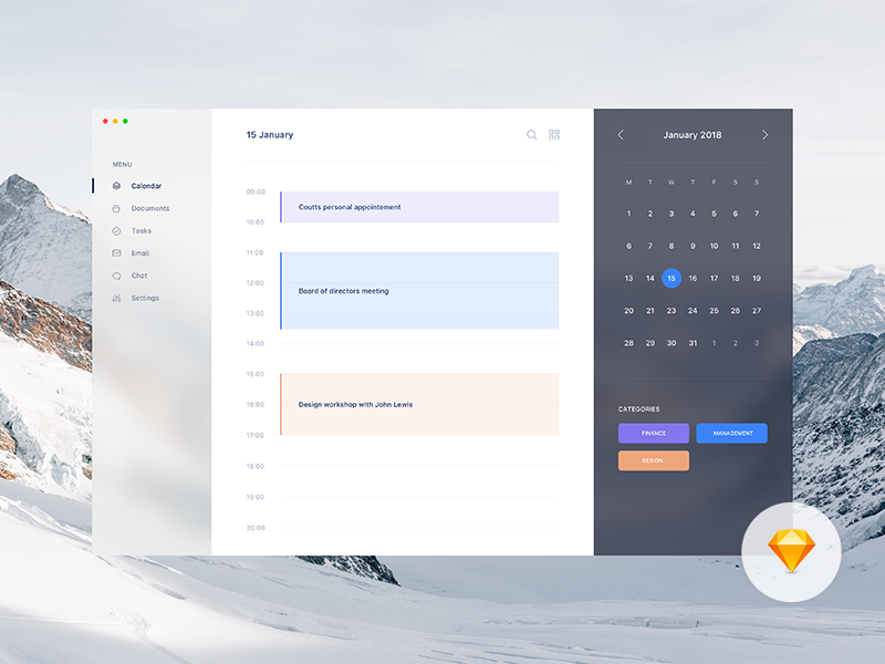 Fluent UI calendar by Gregoire Vella on Dribbble
