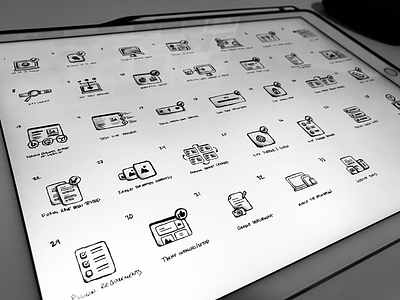 Icon Sketching branding design icon iconography identity illustration ipad logo sketch