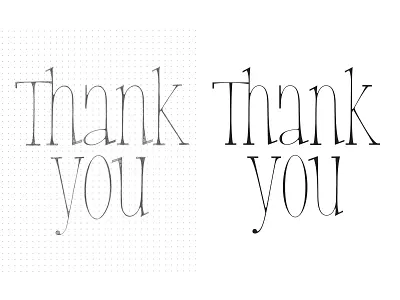 Thank You classy glyphs handlettering lettering process roman serif sketch thank you vector