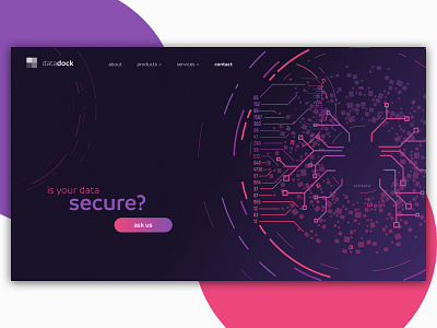 Data Landing Page data gradient hero illustration landing page website