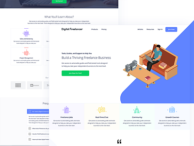Digital Freelancer - Landing Page clean design digital freelancer freelance freelancing landing page ui ux