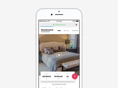Hotel & Resort Webapp design illustrations iphone. ios. hotel resort ui ux webapp