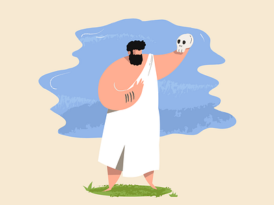 P is for Philosopher alphabet art brushes character greece illustration illustrator philosopher vector