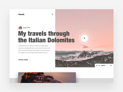 Travel Stories Landingpage clean design flat landingpage minimal ui uidesign ux web web design website