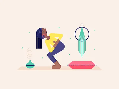 Some New Yogis characters design flat illustration minimal ui yoga yogis