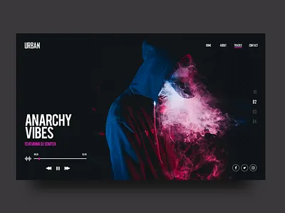 Urban - Rapper website 🎧 dark dj music rapper tracks ui urban website