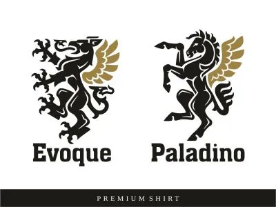 Manretti brand - premium shirts crest griffin heraldry logo logo bull logo horse logo lion shield winged horse