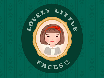 Lovely Little Faces Co. Logo childrens illustration design illustration lettering logo portrait