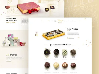 Mary - Product page chocolate dogstudio layout mary packshot product webdesign website white