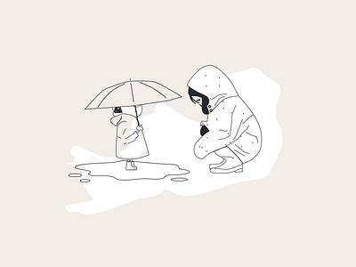 Frienda autumn dog friends girl illustration pup