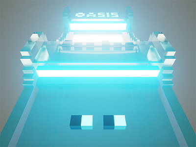 Crystal Keycade arcade fanart magicavoxel perspective pixelart voxel