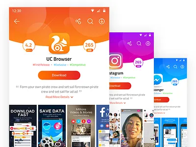 Android application store ui