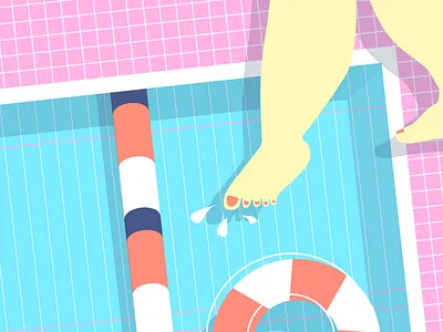 Makin' a splash flat illustration illustration pool swimming