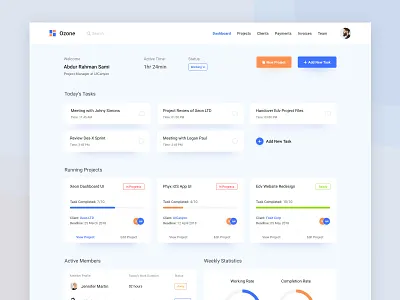 Dashboard - Project Management UI Kit app color dashboard design kit management minimal project template ui ux web