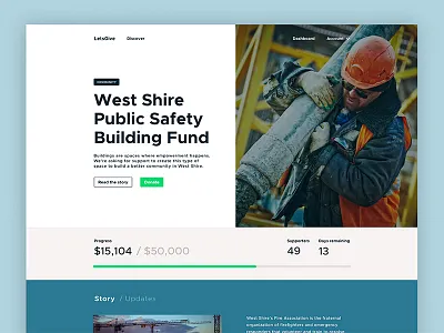 Daily UI #32: Crowdfunding Campaign daily ui dailyui desktop