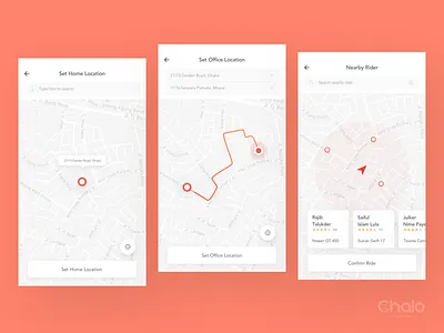 Ride sharing app IOS animation app ui clean ui flat design flat ui ios app minimal ui ride sharing ui animation