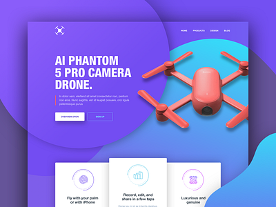 Camera dron - landing page landing