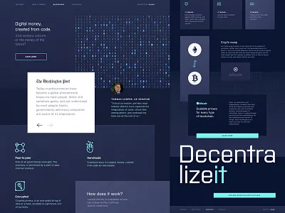 Website Design for Blockchain Payment Platform blockchain business clean decentralized futuristic interface matrix minimal modern scroll solution transitions ui ux vibrant visuals web web design website zajno