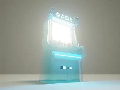 Crystal Keycade Ready arcade fanart magicavoxel perspective pixel pixelart voxel voxelart