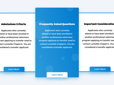 Pricing Table style info cards blue bokeh bubble card