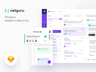 Planguru UI Kit Freebie - Case Study case study clean free freebie ios kit mobile ui ux web