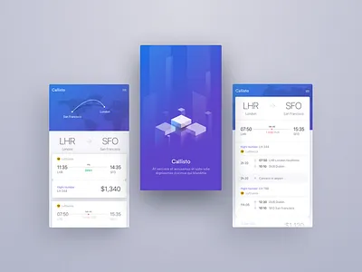 Callisto App app card clean dashboard landing page layout product responsive ui ux web website