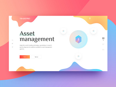 Asset Management page color financial hiwow ui web