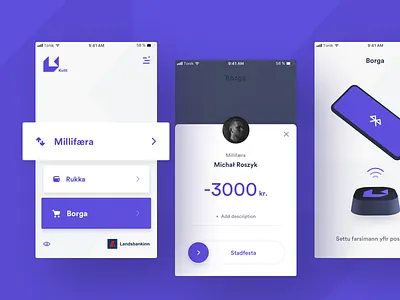 Contactless payment app app clean design finance interface ios mobile payment ui ux