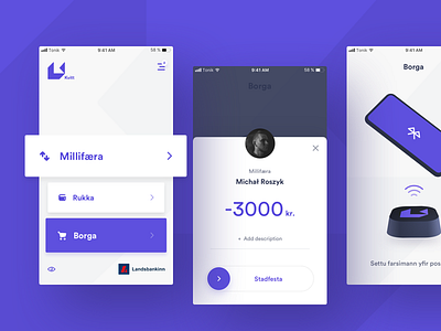 Contactless payment app app clean design finance interface ios mobile payment ui ux