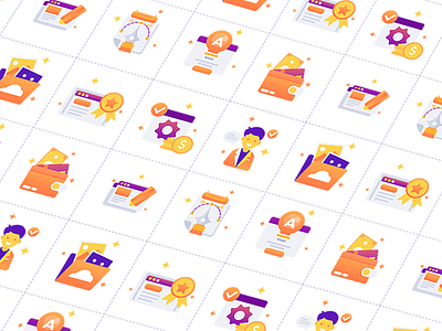 Icons For Obiwo analytics icon illustration logo marketing network optimization photo profile setting wallet