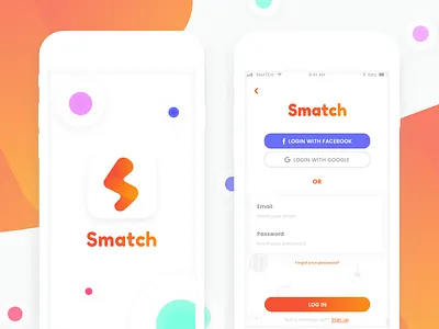 Sport Matching App android app clean colourful ios login logo match splash sport ui ux