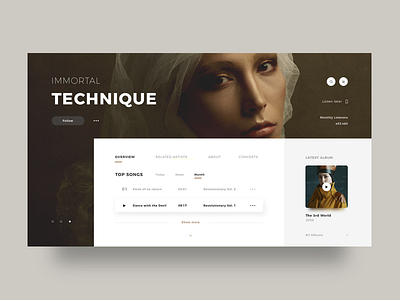 SPO 31 comment design flat girl layout music product slider spotify ui ux web