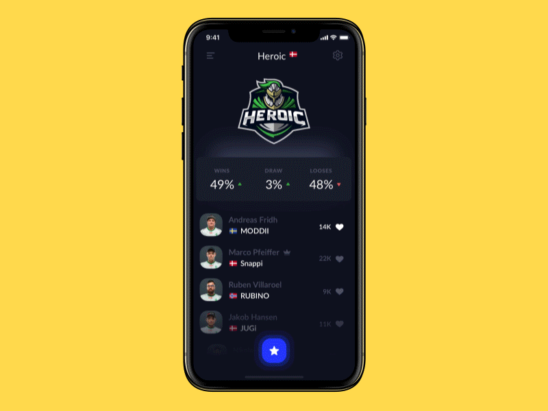 Esports iOS App animation app cyber esports interactive ios iphone mobile motion ui