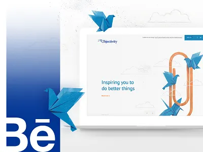 Objectivity Homepage case study behance design presentation ui ux web www