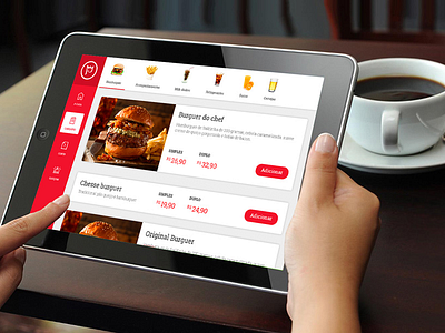 Digital menus food tablet ui ux