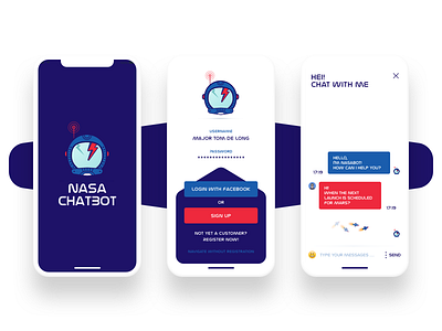 Nasa app chatbot ui/ux ai animation app bot chat gif interaction ios mobile nasa ui ux