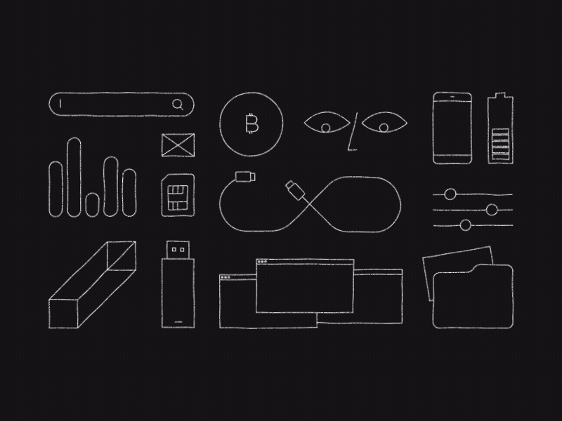 This modern life. battery bitcoin black and white cable crypto files folders loop modern life phone privacy usb windows