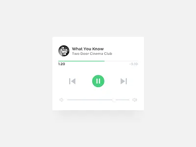 Pop-up card clean flat music popup song ui white