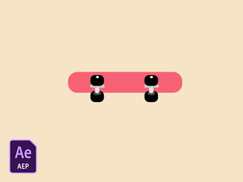 Skateboard Flip - Giveaway after effects animation free giveaway motion graphics project file skateboard skateboard flip