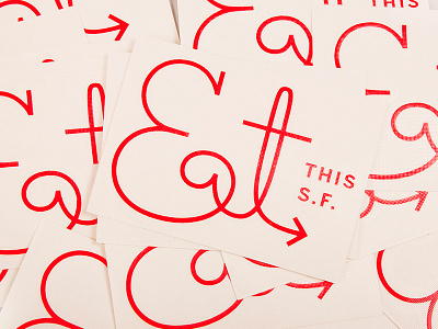EatThisSF - Stickers arrow blogger direction eat food guide san francisco stickers