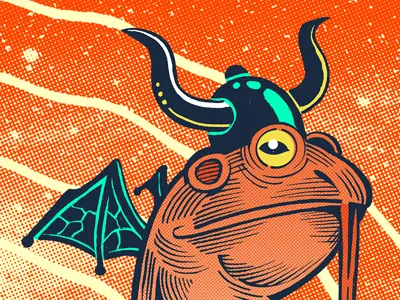 La Parada April 2018 gig poster aliens art design elpaso flyer frogs gigposter illustration space texas