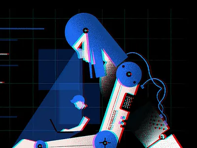 Machine Learning ai artificialintelligence humanoid machinelearning robot illustration robotics