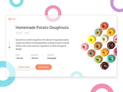 Chef Landing Page chef doughnut header landing page recipe ui website