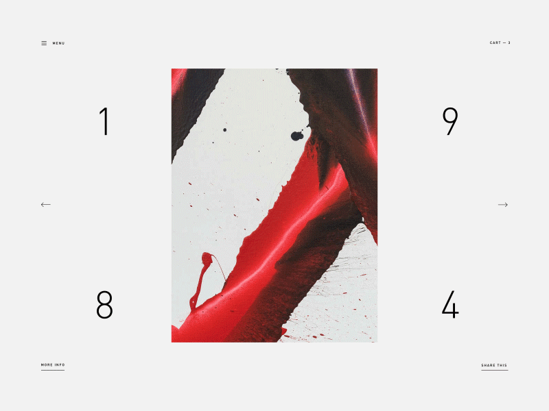 Liquid Gallery animation design gif interface ui ux xd