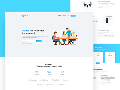 Slack Redesign Concept design insperation landing saas slack template ui web