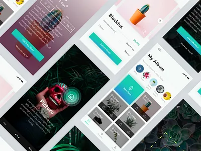 Injared plant recognition and watering album apple ar iphone x minimal mobile plants tech tropical ui ux
