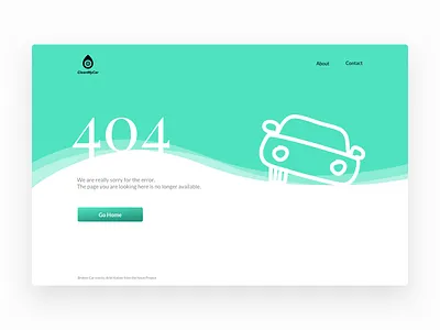 404 Page Design 2018 404 button cleanmycar icon landing page ui ux vector website